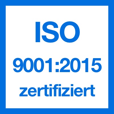 Logo ISO 9001:2015 Zertifikat